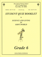 Science & Living in God’s World 6 Quiz Booklet